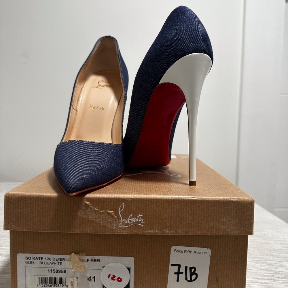 Christian Louboutin Denim So Kate Stiletto pumps 41. Great Condition.